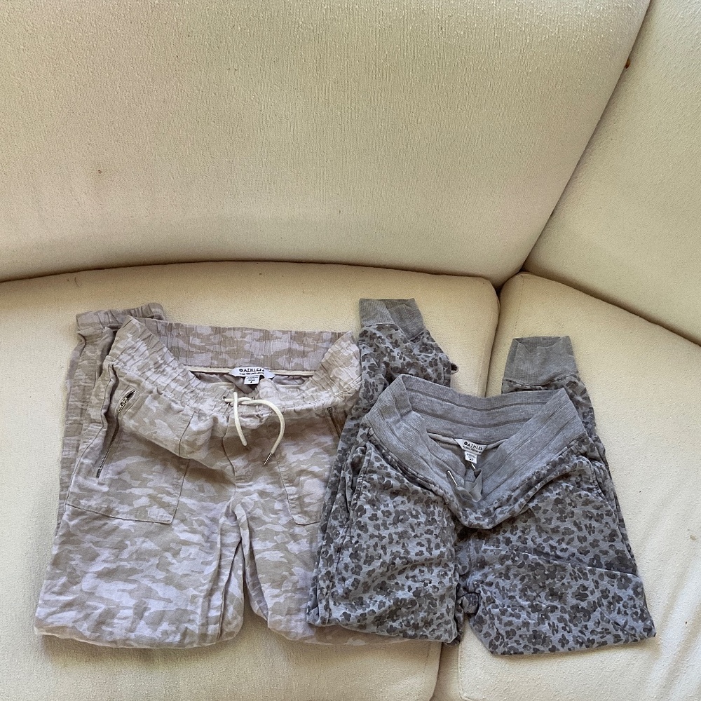 Athleta Pants lot!  Camo Cabo Tide Linen Jogger & Balance Printed Jogger